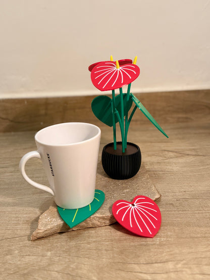 Planta Antúrio Porta-Copos