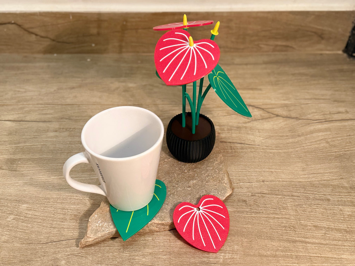 Planta Antúrio Porta-Copos