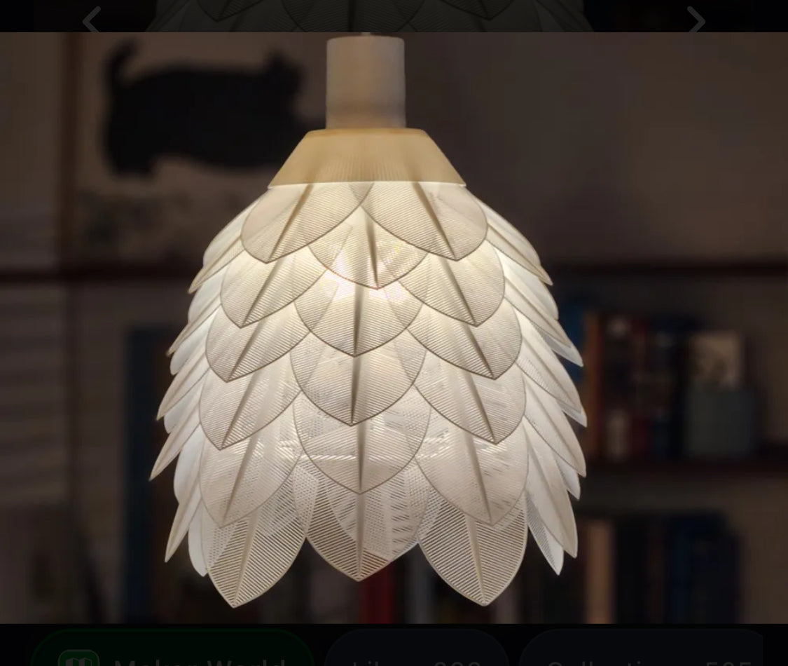 Luminária Pendente Folhas 3D – Elegância Natural e Luz Difusa