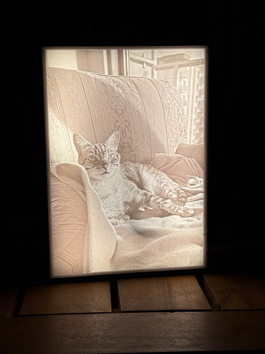 Caixa de Luz Lithophania Personalizada – Eternize Seu Momento Único